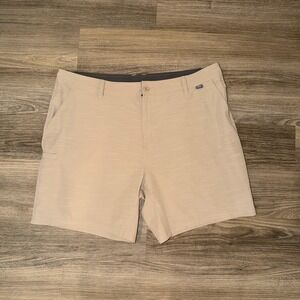 AFTCO 365 Hybrid Chino Shorts Mens Size 40 Khaki Fishing Performance